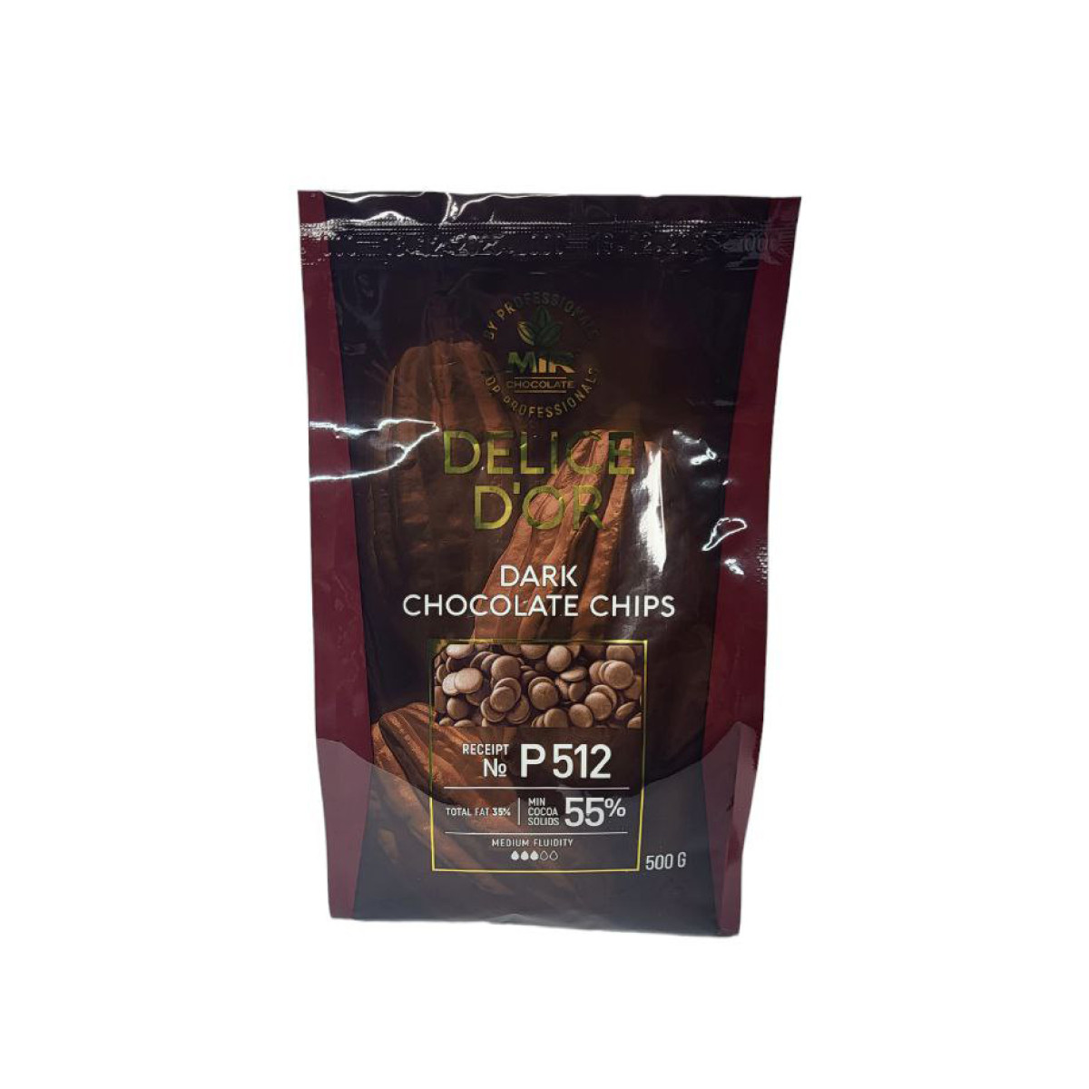 Чорний шоколад Dark  P512 55% Delice D`OR, 500г