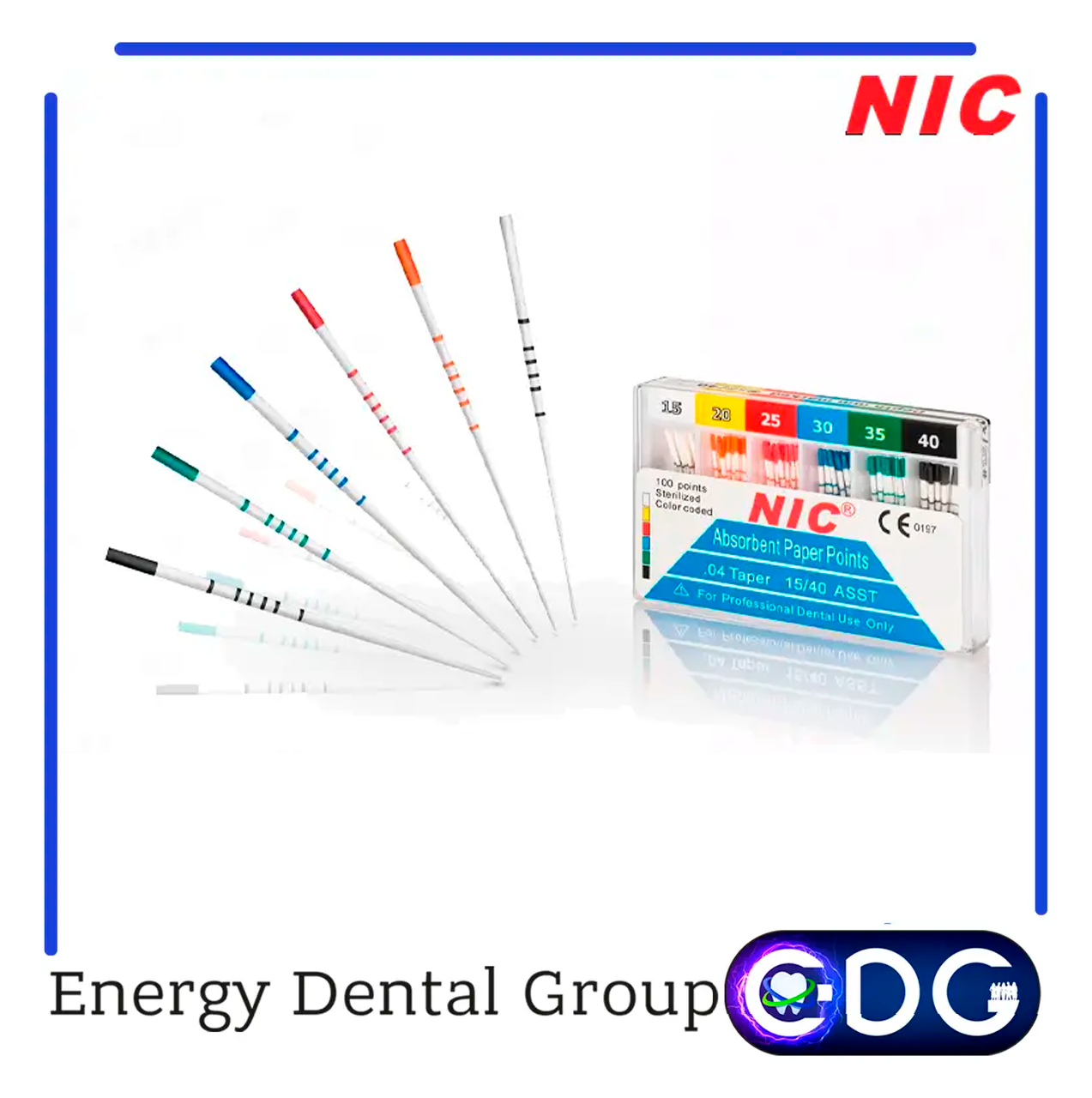 Штифты бумажные конусные NIC кон. 04 - фото 1 - id-p2290764748