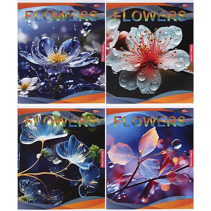 Зошит 96 арк. клітинка "МРІЇ" / Flowers, фото 1