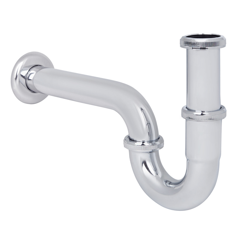 Сифон для раковини ITAL HF6030 під донний клапан, латунь, хром, фото 1
