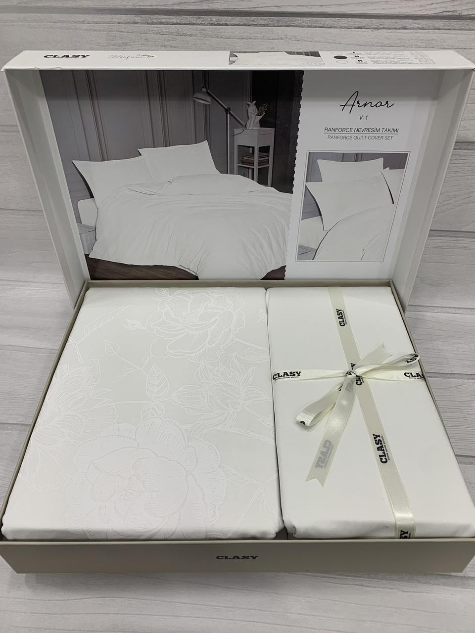 Постільна білизна ранфорс люкс євро розмір 200 на 220 см Clasy Arnor, фото 1