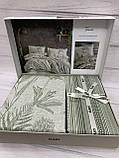 Постільна білизна ранфорс люкс євро розмір 200 на 220 см Clasy Tuva, фото 2