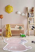 Килимок для дитячої кімнати прямокутний натуральний бавовняний 140 на 160 см C&W Kids Carpet Judy Beige