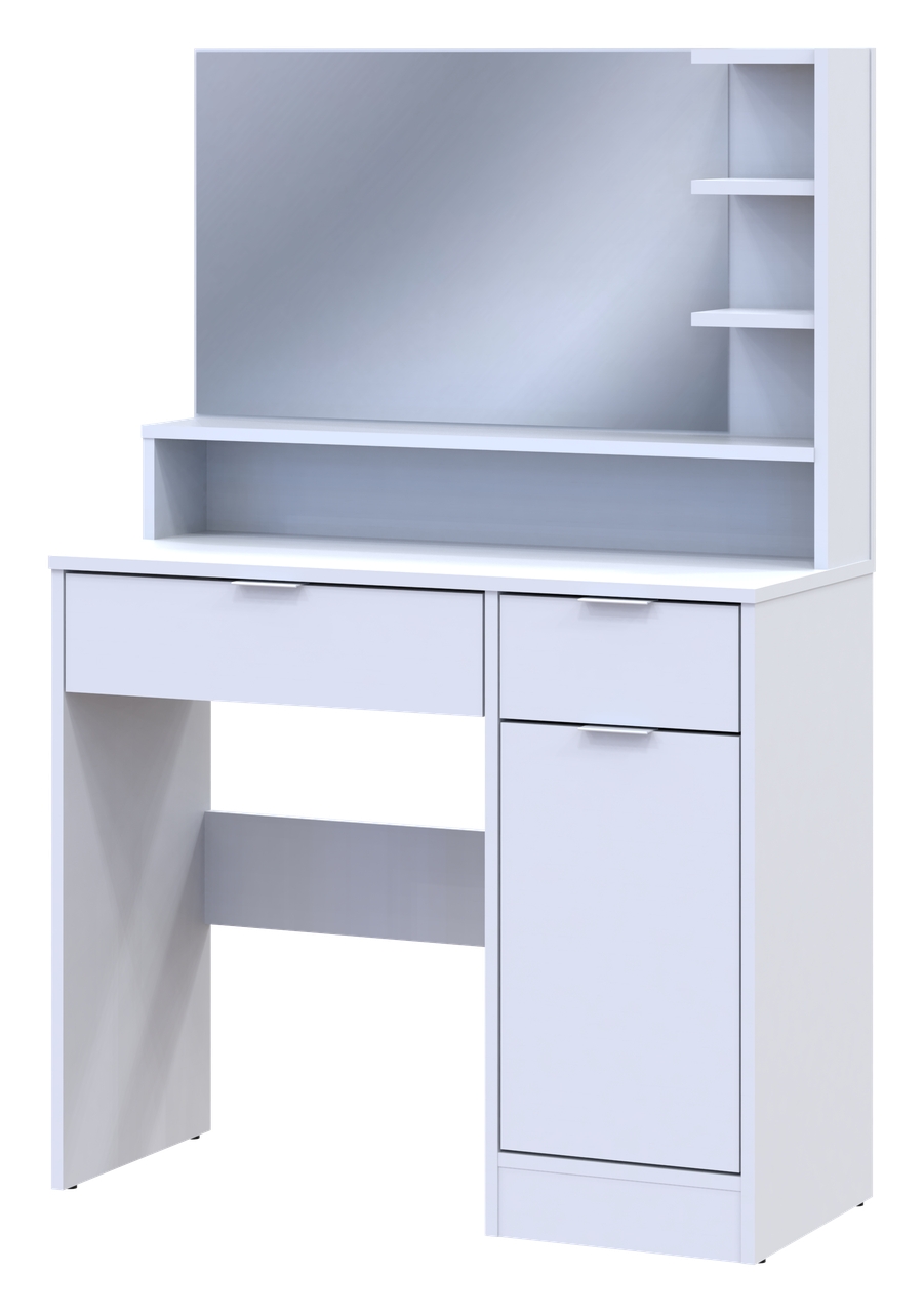 Туалетний столик з дзеркалом Doros Естель 90х38х135 см Білий (DRS-011472), фото 1