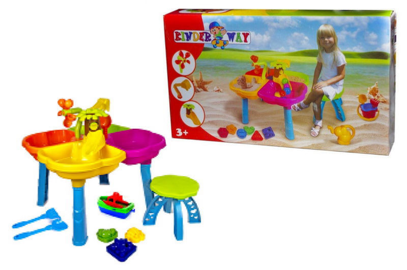 Стіл-пісочниця KinderWay зі стільчиком різнобарвний