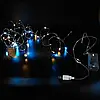 Xmas гірлянд 100 Led 10m (Copper) на мідному дроті (Крапля роси) M Мультиколір від батарей + USB Мультиколір, фото 3