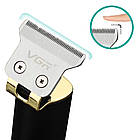 Машинка для стрижки волосся з USB, 4 насадки, VGR-009, Зелений / Акумуляторний тример для бороди / Чоловічий тример, фото 6