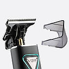 Машинка для стрижки волосся з USB, 4 насадки, VGR-009, Зелений / Акумуляторний тример для бороди / Чоловічий тример, фото 7