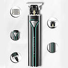 Машинка для стрижки волосся з USB, 4 насадки, VGR-009, Зелений / Акумуляторний тример для бороди / Чоловічий тример, фото 9