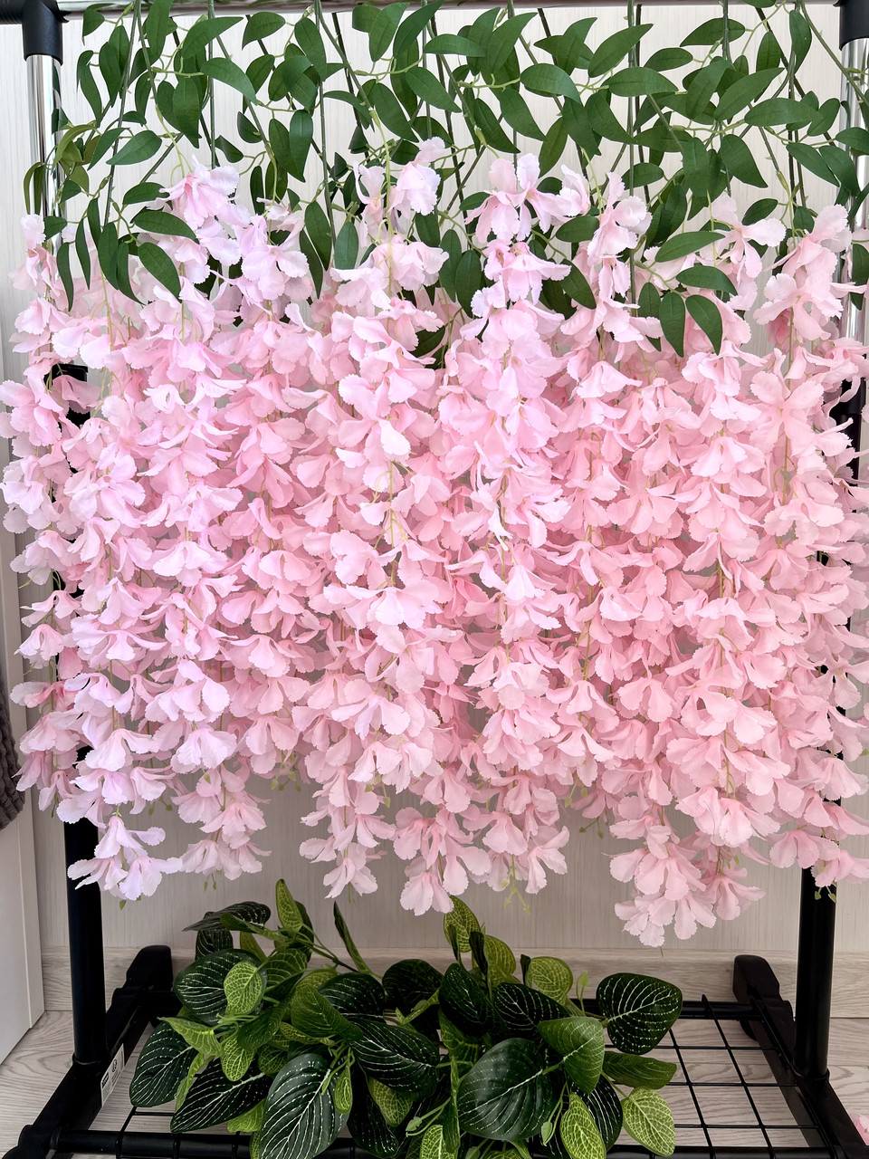 Штучна гліцинія. Гілки штучної вістерії (паковання 12 штук 115 см, рожева), фото 1