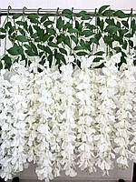 Штучна гліцинія. Гілки декоративної вістерії ( упаковка 12 штук 115 см, біла), фото 2
