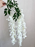 Штучна гліцинія. Гілки декоративної вістерії ( упаковка 12 штук 115 см, біла), фото 4