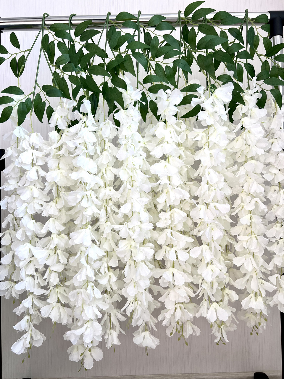 Штучна гліцинія. Гілки декоративної вістерії ( упаковка 12 штук 115 см, біла), фото 1