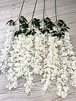 Штучна гліцинія. Гілки декоративної вістерії ( упаковка 12 штук 115 см, біла), фото 6