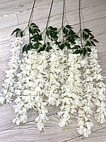 Штучна гліцинія. Гілки декоративної вістерії ( упаковка 12 штук 115 см, біла), фото 5