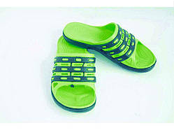 Капці пляжні підліток (8 пар), арт.ПП-17 (32-39р) т.сині-салат ТМ DREAM-STAN