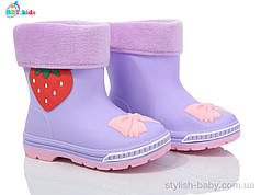 Взуття для негоди гуртом в Одесі. Дитячі гумові чоботи 2024 бренда BBT для дівчаток (рр. з 26 по 30)
