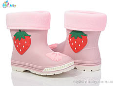 Взуття для негоди гуртом в Одесі. Дитячі гумові чоботи 2024 бренда BBT для дівчаток (рр. з 26 по 30)