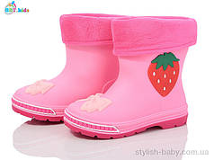 Взуття для негоди гуртом в Одесі. Дитячі гумові чоботи 2024 бренда BBT для дівчаток (рр. з 26 по 30)