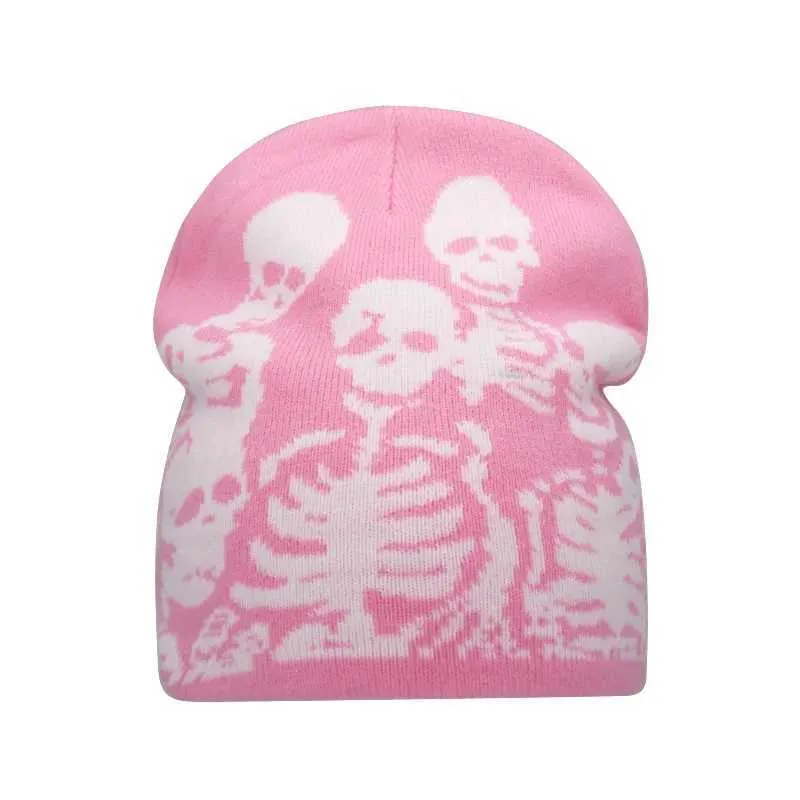 Шапка Skeleton рожева, фото 1