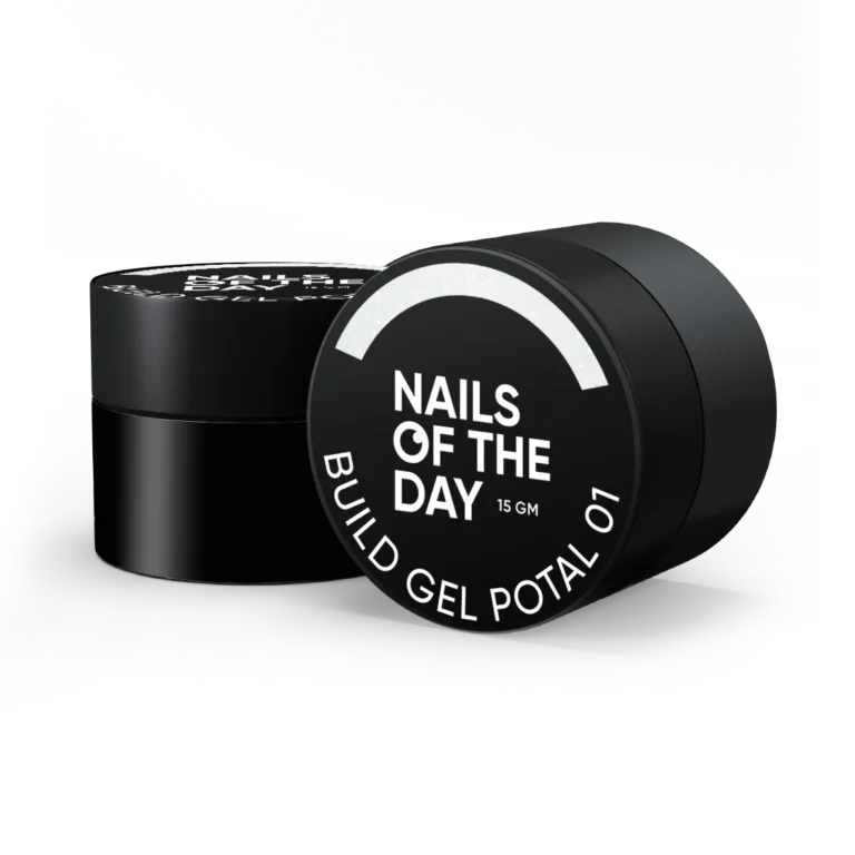 Моделюючий гель для нігтів з поталлю Nailsoftheday Build gel Potal 01 молочний, 15 мл