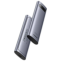 Корпус Baseus для M.2 NVME та SATA  дисків FlyJoy 10 Гбіт/с USB 3.2 Gen2 2280/2260/2242/2230 для PCI-e та NGFF Сірий