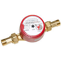 Счетчик воды B Meters зі штуцерами GSD8-I R 100 Ø1/2" ГВ 30°С-90°С Qn= 2,5 м³/г