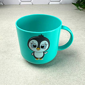 Дитяча пластикова чашка 370 мл М'ята з малюнком, фото 2