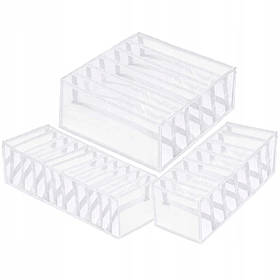 Набір органайзерів для зберігання (білизни, шкарпеток, аксесуарів) Springos HA3114 білий, Toyman