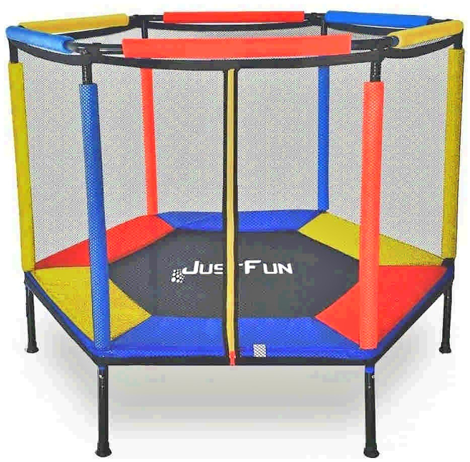 Батут-Манеж Just Fun Мульти. 140 см. до 40 кг. Синій-червоний жовтий