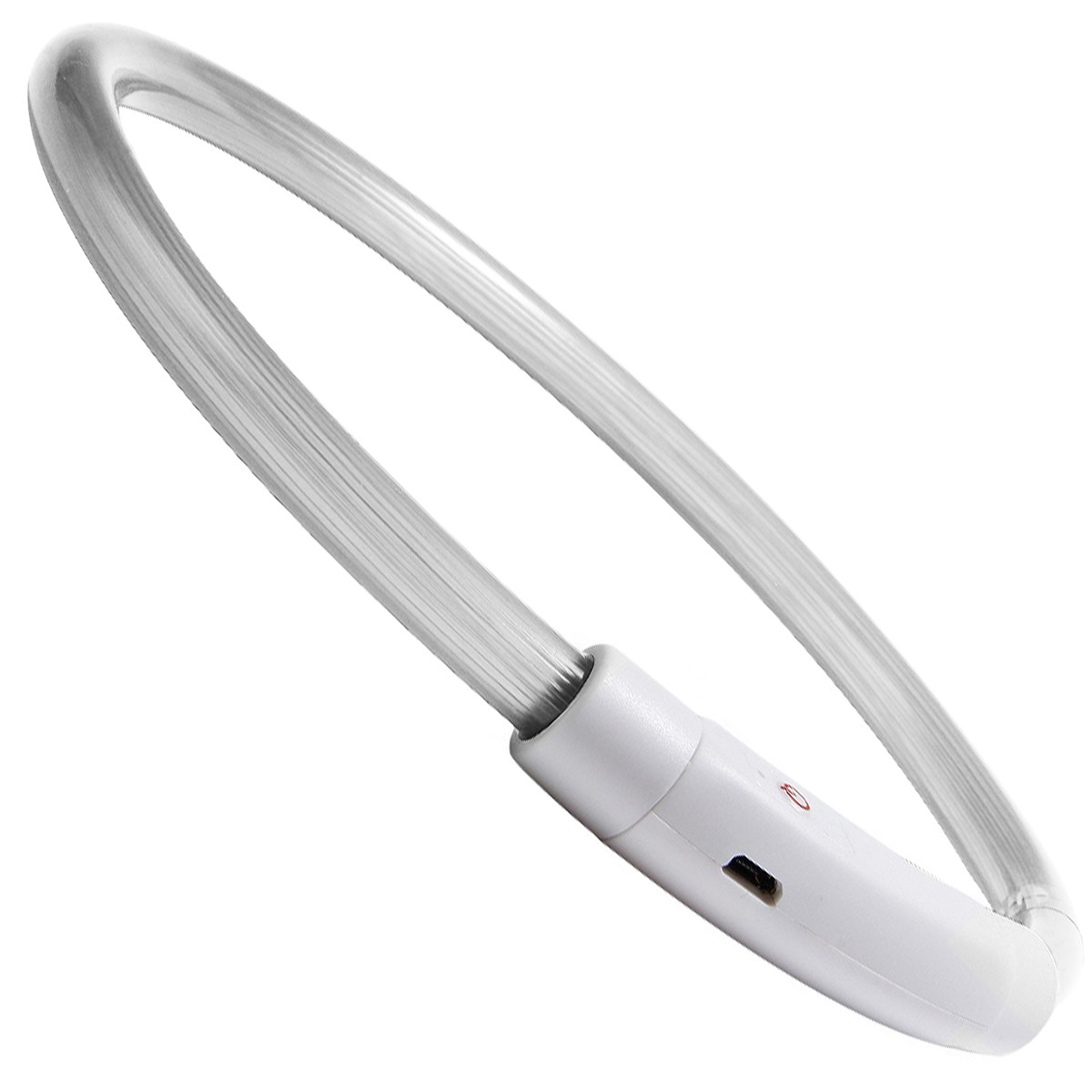 Світлодіодний нашийник з LED підсвічуванням iPets LC-01, розмір L, білий