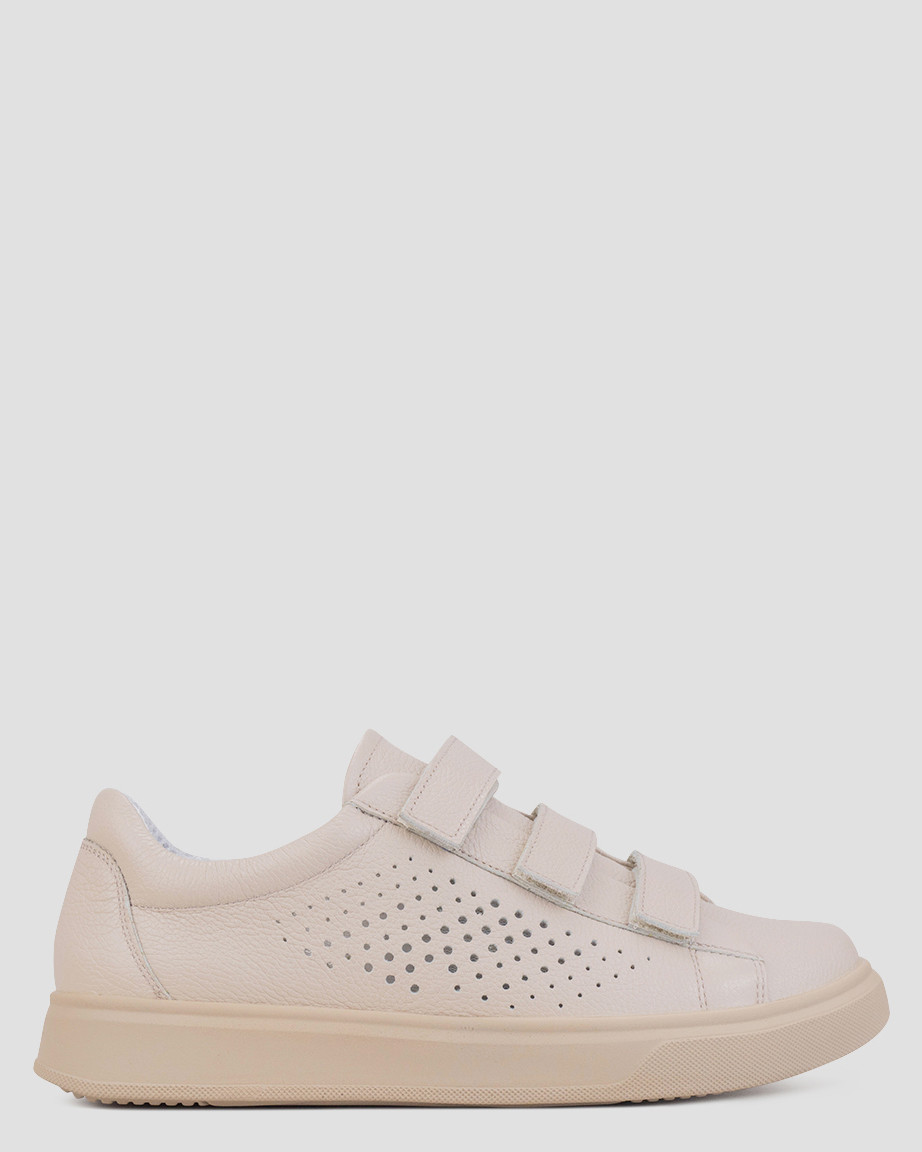 Кеди низькі жіночі літні бежеві натуральна шкіра Україна Cliford — розмір 36 (23 см) (модель: 4.72-025pfKbeige), фото 1