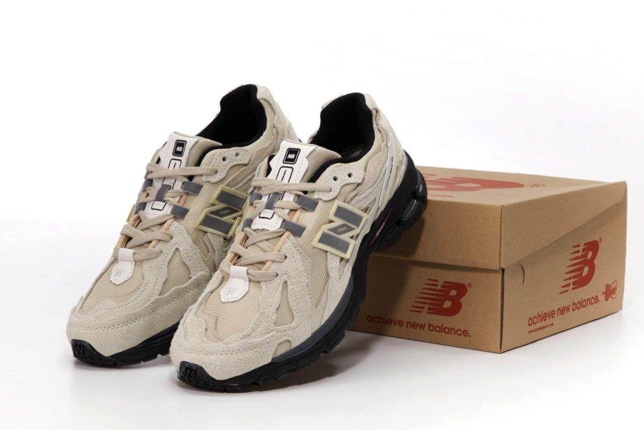 Чоловічі та жіночі кросівки New Balance 1906D Beige Black Бежеві Нью Беланс 1906 замша текстиль унісекс демісезон, фото 1