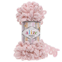 Пряжа Alize Puffy з петельками, 161 пудра