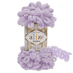 Пряжа Alize Puffy з петельками, 27, світло-бузковий