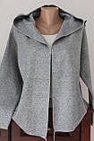 Кардиган жіночий в'язаний із капюшоном, фото 3