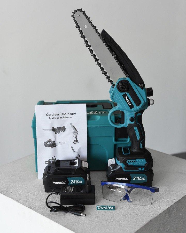 АКУМУЛЯТОРНА МІНІ-ПИЛА MAKITA DUC155HN (24V, 5A, 15 СМ ШИНА) З АВТОМАТИЧНИМ ЗМАЩЕННЯМ ЛАНЦЮГА АКБ ПИЛА РА4965 !!!