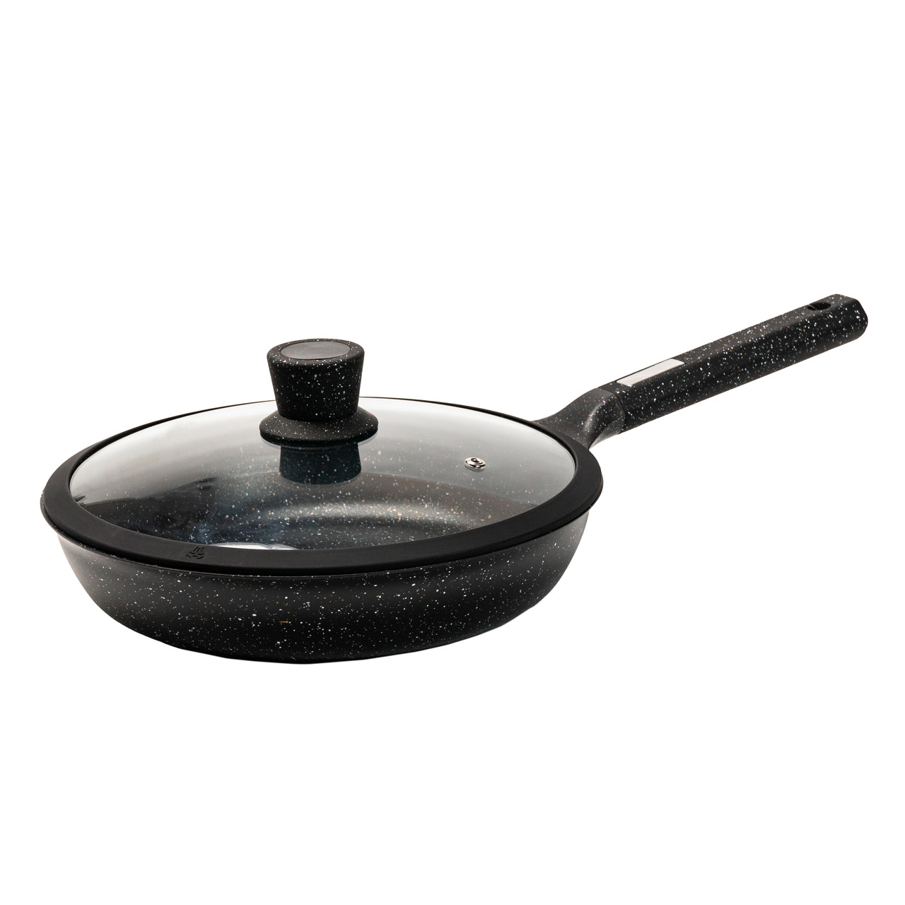 Сковорода алюмінієва зі скляною кришкою Ø 29 см пательня Lugi, фото 1