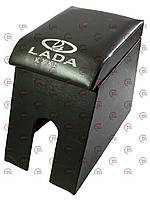 Підлокітник ВАЗ XXXL під іномар. Сидіння 20см чорний з вишивкою (шкірозамінник) (Автокомфорт) ()