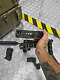 Набір приклад телескопічний Fab Defense GLR-16 dark olive ВТ7960, фото 6