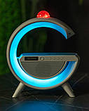 Нічник з бездротовою зарядкою та Bluetooth колонкою G2388A, з USB / Акумуляторний RGB світильник з дискошаром ВТ6053, фото 5