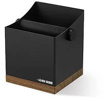 Нок-бокс MHW-3BOMBER Square для відпрацьованої кави, металевий, для бариста, Чорний, для кави