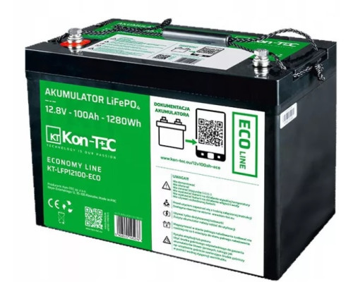 Акумулятор LiFePo4 100AH KON-TEC ECO LINE KTLFP12100-ECO 12,8V-1280 Wh