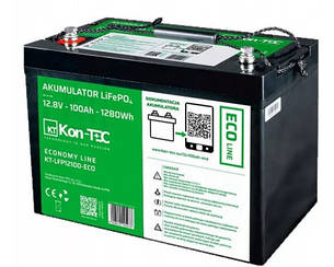 Акумулятор LiFePo4 100AH KON-TEC ECO LINE KTLFP12100-ECO 12,8V-1280 Wh