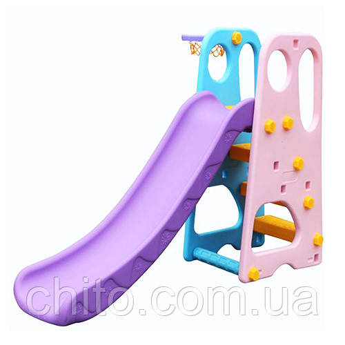 Дитяча гірка YG2016-16 пластикова з баскетбольним кільцем, фото 1