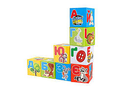 Кубики Абетка Веселка (укр.) ТМ ТЕХНОК Solmir