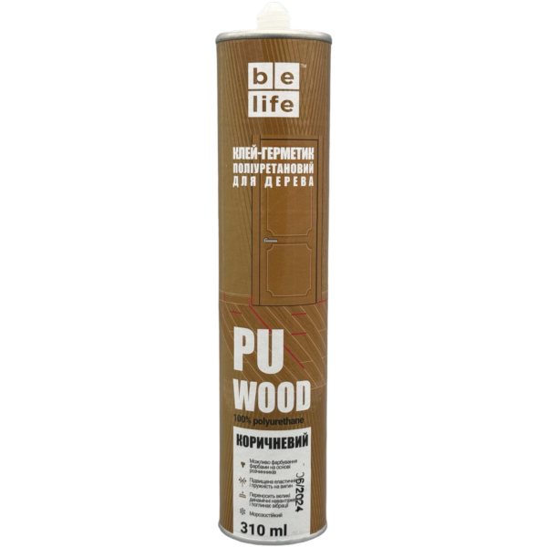 Поліуретановий клей-герметик для дерева Belife PU Wood (GSW-PU-314), 310 мл, фото 1