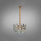 Сучасна кришталева люстра на 7 ламп Е14 колір каркасу золотий D-3129/400SGD, фото 2