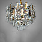 Сучасна кришталева люстра на 7 ламп Е14 колір каркасу золотий D-3129/400SGD, фото 5