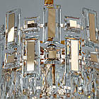 Сучасна кришталева люстра на 7 ламп Е14 колір каркасу золотий D-3129/400SGD, фото 4